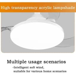 Silent Ceiling Fan Light E27 E14 B22 GU10 Base Remote Controlled Dimmable 3 Color LED Ceiling Fanlight for Living Room Bedroom