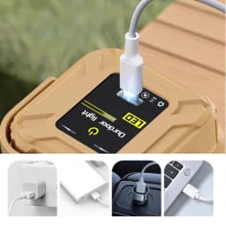 Super Bright LED Camping Lantern Type-C Fast Charge Long Battery Life 8-180H Portable Outdoor Light with Hook