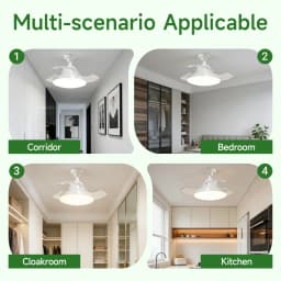 Ceiling Fan Light Suitable For E27 Base Bedroom Fan Lamp With Remote Control Fan Chandelier for Living Room Decor Fan Light