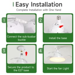 Ceiling Fan Light Suitable For E27 Base Bedroom Fan Lamp With Remote Control Fan Chandelier for Living Room Decor Fan Light
