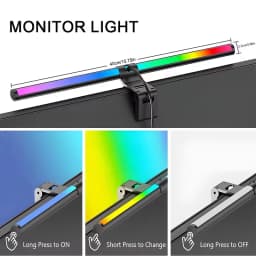 5V USB LED Monitor Light Bar With RGB Backlight Dimmable Computer Screen Light Desk Lamp For Study Reading Gaming Office