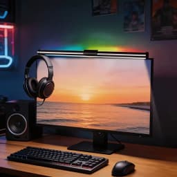 5V USB LED Monitor Light Bar With RGB Backlight Dimmable Computer Screen Light Desk Lamp For Study Reading Gaming Office