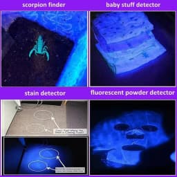 USB Rechargeable Zoomable UV Flashlight,395nm Blacklight Torch, Handheld Ultraviolet Light for Pet Urine Detector Resin Curing