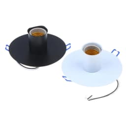 E27 Socket Ceramic Lamp Holder With Metal Cap Spring Bracket E27 Cassette Lamp Base Surface Mounted Embedded Spring Lamp Holder