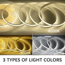 5M 10M 20M 8MM Ultra Thin Dimmable COB LED Strip DC12V/24V High Density Linear Light 2Pin Wire With Power Adapter for Home Decor