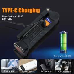 Super Bright Portable COB LED Flashlight USB Rechargeable Working Magnetic Lanterna Hanging Lamp with Waterproof Camping Torch