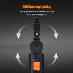 Super Bright Portable COB LED Flashlight USB Rechargeable Working Magnetic Lanterna Hanging Lamp with Waterproof Camping Torch