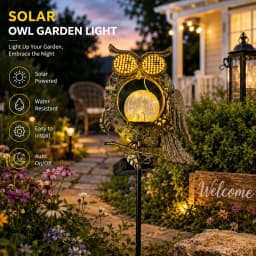 Owl Ground Plug Lights LED Garden Decorative Lights Festive Gift Outdoor Lighting Solar Powered Garden Ornaments