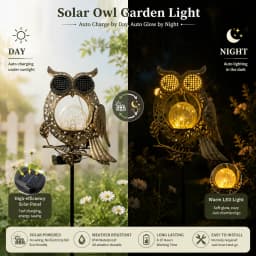 Owl Ground Plug Lights LED Garden Decorative Lights Festive Gift Outdoor Lighting Solar Powered Garden Ornaments
