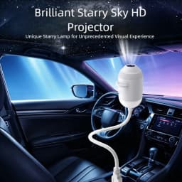 USB starry sky projector, automotive ambient lighting sensor light wireless rechargeable, dual-mode bedroom ambient galaxy light