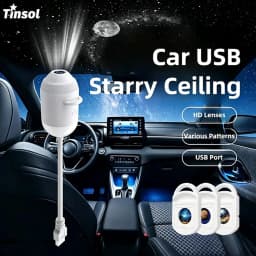 USB starry sky projector, automotive ambient lighting sensor light wireless rechargeable, dual-mode bedroom ambient galaxy light