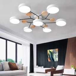 Modern Living Room Ceiling Chandelier Light Three Colors Changed LED Ceiling Lights for Bedroom Dining Room 220V Ceiling Lamps