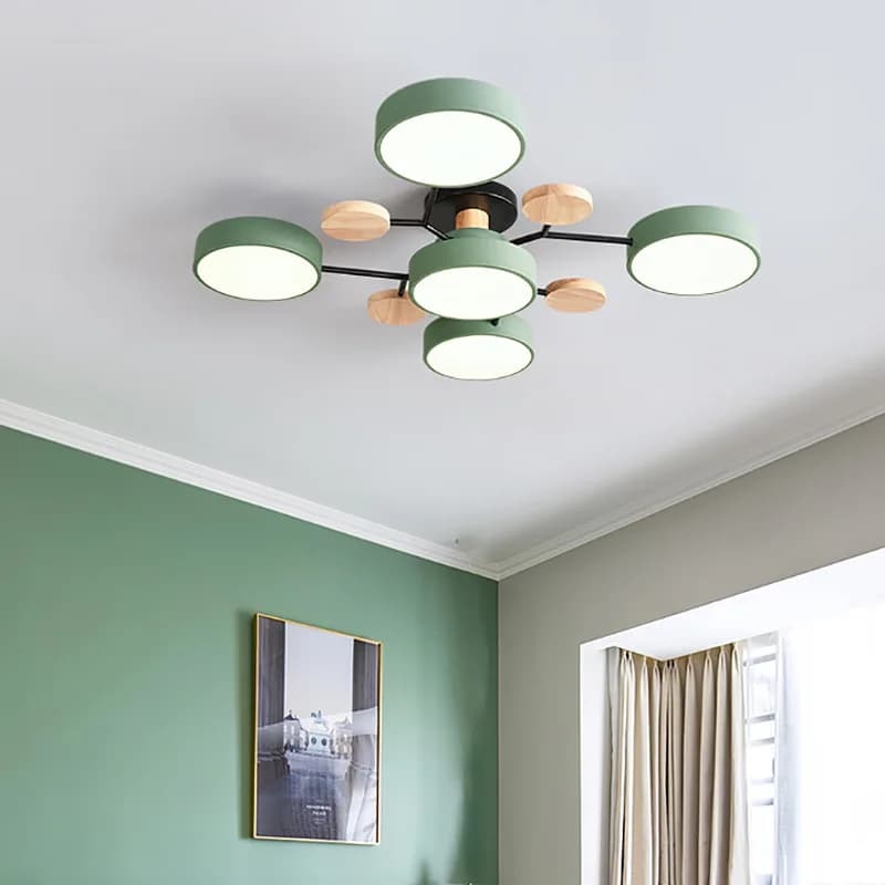 Modern Living Room Ceiling Chandelier Light Three Colors Changed LED Ceiling Lights for Bedroom Dining Room 220V Ceiling Lamps