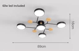 Modern Living Room Ceiling Chandelier Light Three Colors Changed LED Ceiling Lights for Bedroom Dining Room 220V Ceiling Lamps
