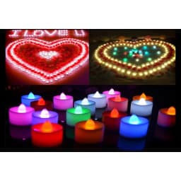 Battery Powered Flameless LED Tea Candles Fake Candle Lamp for Wedding Birthday Party Home Decoration, Candlestick Compatible