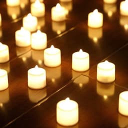 Battery Powered Flameless LED Tea Candles Fake Candle Lamp for Wedding Birthday Party Home Decoration, Candlestick Compatible