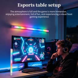 Motion Sensor LED Night Lights Rechargeable Magnetic Cabinet Lamp 5Modes RGB Light Bar For Bedroom Living Room Gaming Lighting