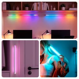 Motion Sensor LED Night Lights Rechargeable Magnetic Cabinet Lamp 5Modes RGB Light Bar For Bedroom Living Room Gaming Lighting