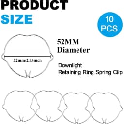 JOYINLED 10/20/40PCS Spotlight Clips Lamp Retaining Spring Clip Bulb Holder Ring for 52mm MR16 GU10 LED Spot Light Downlights