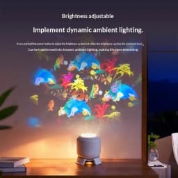 LED Ocean Projector Light, 360° Rotating Dynamic Night Light USB Ambient Light