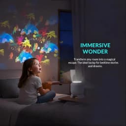 LED Ocean Projector Light, 360° Rotating Dynamic Night Light USB Ambient Light