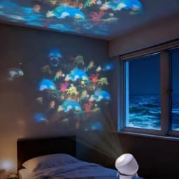 LED Ocean Projector Light, 360° Rotating Dynamic Night Light USB Ambient Light