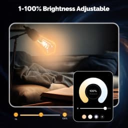 MOES Smart ST64 Edison LED Bulb,Tuya Matter/Zigbee,16 Million RGB Colors,2700K-6500K,Dimmable,Works with Alexa/Google Home