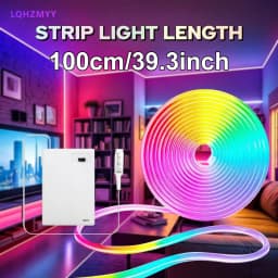 1 Roll of Color-Changing Rgb Led Light Strip with Battery Box (Battery Not Included), Led Neon Light, with a Simple Three-Button Control Switch for Switching Light Color Modes, Suitable for Cars, Motorcycles, Tv, Computer Games, Stage, Music Parties, Christmas, and House Decoration
