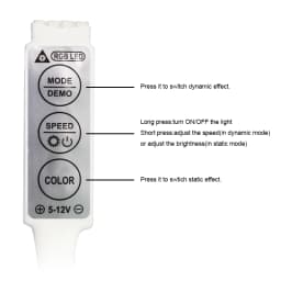 1 Roll of Color-Changing Rgb Led Light Strip with Battery Box (Battery Not Included), Led Neon Light, with a Simple Three-Button Control Switch for Switching Light Color Modes, Suitable for Cars, Motorcycles, Tv, Computer Games, Stage, Music Parties, Christmas, and House Decoration