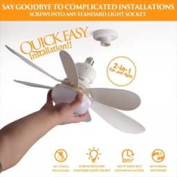 NEW Socket Ceiling Fan With LED Light And Remote Control E27 Screw Ceiling Fans Lamp With Bluetooth Speaker For Bedroom Lighting