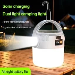 Solar Camping Light USB Rechargeable Outdoor Portable Waterproof Emergency Lantern For Hiking Backpacking Tent Activities