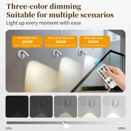LED Spotlight Motion Sensor Dimmable Wall Light Remote Control 360° Rotatable Rechargeable Sconce for Bedroom Hallway