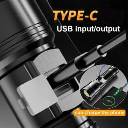 100000LM Super Bright Rechargeable LED Flashlight Long Range Tactical Torch Handheld Lamp Outdoor Camping Fishing EmergencyUse 