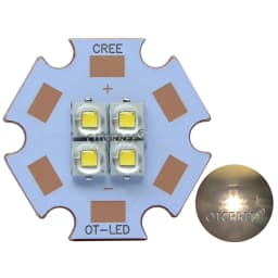 XPE2 XP-E2 4Chips 4LED 3V6V12V 10W12W Cool Neutral Warm White Red Blue Green HighPower LED Emitter Diode on 20mm Copper PCB