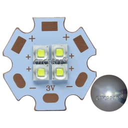 XPE2 XP-E2 4Chips 4LED 3V6V12V 10W12W Cool Neutral Warm White Red Blue Green HighPower LED Emitter Diode on 20mm Copper PCB