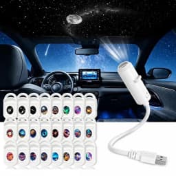 (Ce14)USB Galaxy Projector Night Light 360° Rotate LED Starry Sky Ambient Lamp For Party Home Decoration