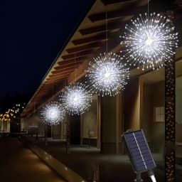 NEW Solar Light Outdoor 8 Modes Fairy Hanging Light Waterproof LED Firework Lamp DIY Decoration for Patio Yard Wedding Garden
