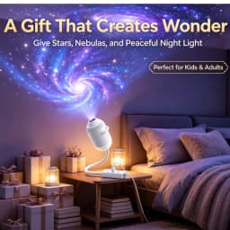 USB Starry Sky Galaxy Projector 360° Adjustable HD 2-in-1 Touch Night Light, Eyecare USB Atmosphere Lamp Car Home Romantic Decor