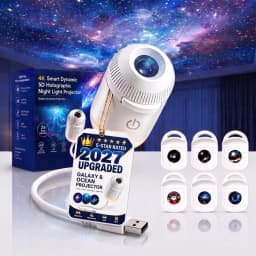 USB Starry Sky Galaxy Projector 360° Adjustable HD 2-in-1 Touch Night Light, Eyecare USB Atmosphere Lamp Car Home Romantic Decor