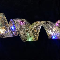 2/5/10M New Year 2027 Christmas Ribbon Fairy Light String Garland Lights Christmas Tree Ornament Ribbon Light Home