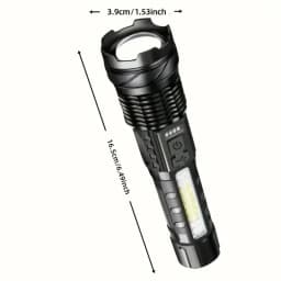 Powerful P50/P70 LED Flashlight Waterproof Torch with Side Light 7 Modes Camping Fishing Lantern USB Rechargeable Zoomable Lamp