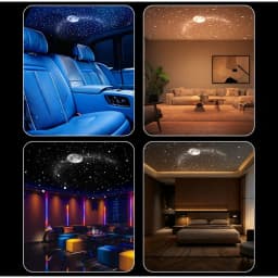 TINSOL USB Starry Sky Projector, Car Ambient Light, Adjustable Galaxy Night Light, Suitable for Cars, Home, Bedroom Night Light