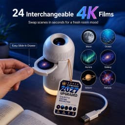 TINSOL USB Starry Sky Projector, Car Ambient Light, Adjustable Galaxy Night Light, Suitable for Cars, Home, Bedroom Night Light