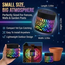 1/2PCS Solar Mandala Wall Lamp Outdoor LED Waterproof Light for Garden Lawn Porch Courtyard Decoration Wall Lamp Night Light