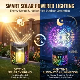 1/2PCS Solar Mandala Wall Lamp Outdoor LED Waterproof Light for Garden Lawn Porch Courtyard Decoration Wall Lamp Night Light