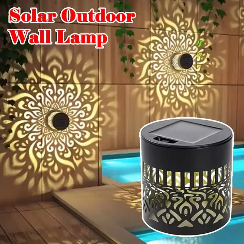 1/2PCS Solar Mandala Wall Lamp Outdoor LED Waterproof Light for Garden Lawn Porch Courtyard Decoration Wall Lamp Night Light