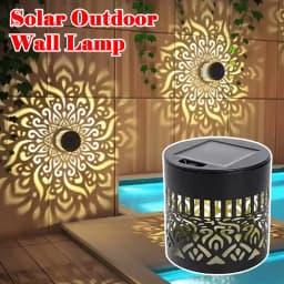 1/2PCS Solar Mandala Wall Lamp Outdoor LED Waterproof Light for Garden Lawn Porch Courtyard Decoration Wall Lamp Night Light