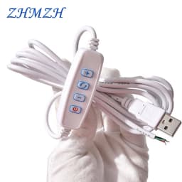 DC 5V LED Dimmer USB Port Power Supply Line Dimming Color-matching Extension Cable With ON OFF Switch Adapter For LED Light Bulb