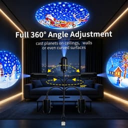 LED USB Projector Light 4/6/10pcs Projection Patterns- Adjustable USB Night Lamp for Christmas Ceiling Wall Festival Decorations