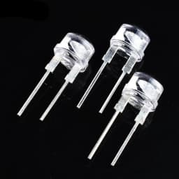 20PCS 100PCS LED 8mm Straw Hat Lamp Bead Are White Cold Light 0.5W 0.75W Big Chips F8MM High Power Hat Light-emitting Diode